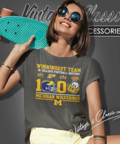 Michigan Winningest Team In College Football History 1000 Wins Women TShirt