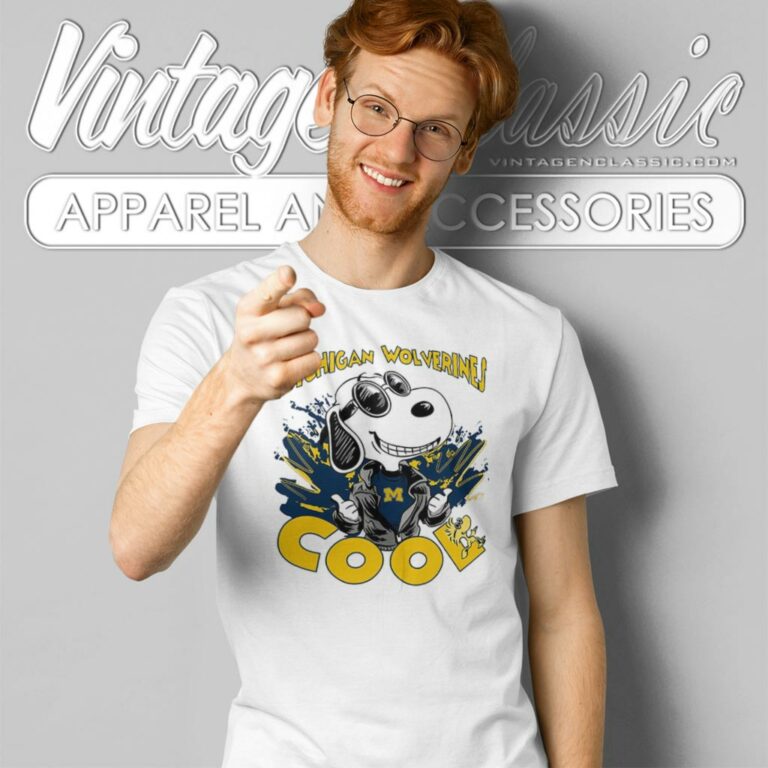 Michigan Wolverine Cool Snoopy T Shirt Michigan Wolverine Cool Snoopy T Shirt