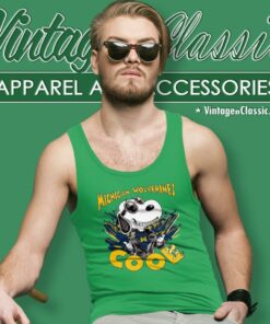 Michigan Wolverine Cool Snoopy Tank Top Racerback