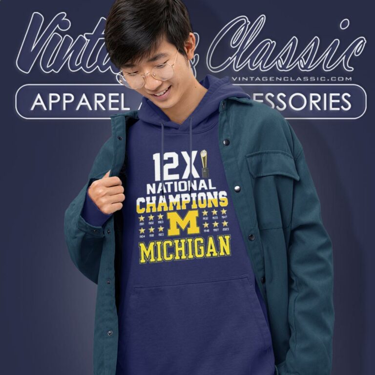 Michigan Wolverines 12x National Champions Hoodie Michigan Wolverines 12x National Champions Hoodie