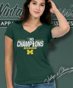Michigan Wolverines 2023 Big 10 Champions V Neck TShirt