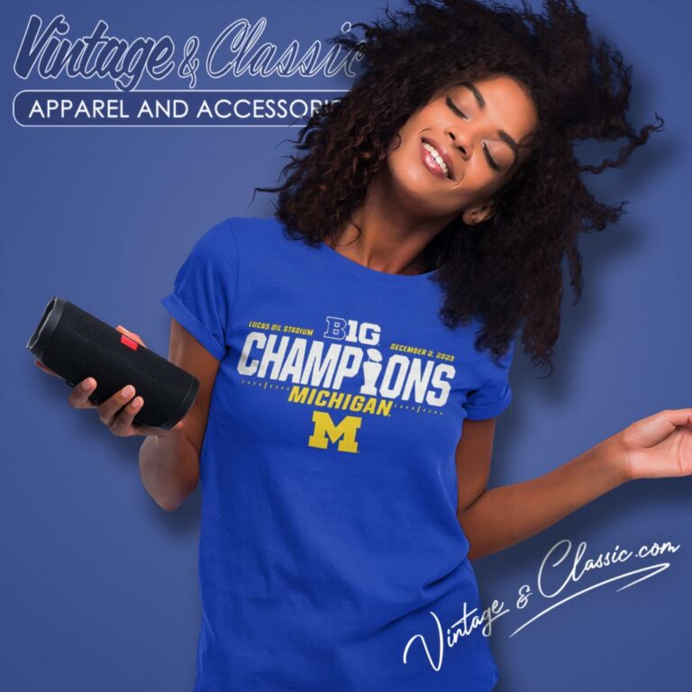Michigan Wolverines 2023 Big 10 Champions Women T Shirt Michigan Wolverines 2023 Big 10 Champions Women T Shirt