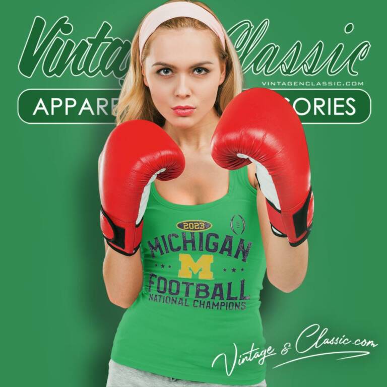 Michigan Wolverines 2023 College Football Playoff National Champions Tank Top Racerback Michigan Wolverines 2023 College Football Playoff National Champions Tank Top Racerback