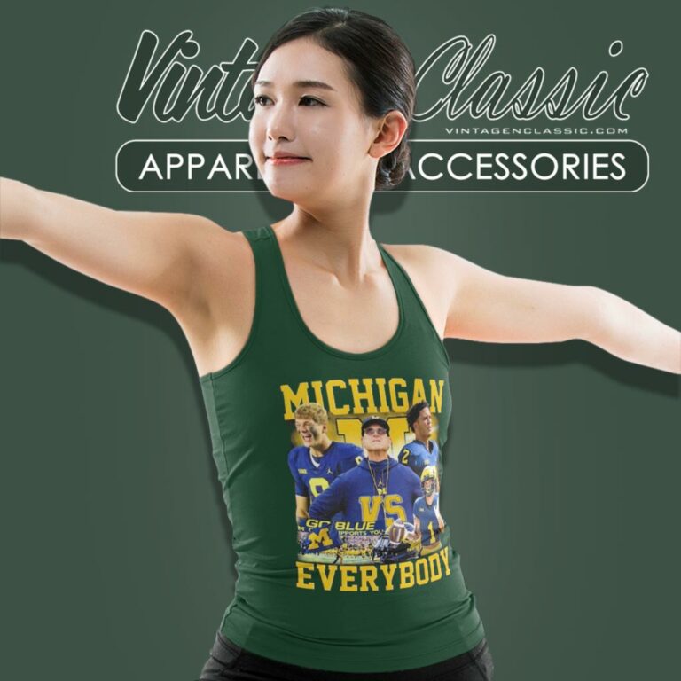 Michigan Wolverines 2024 Cfp Championship Everybody Tank Top Racerback Michigan Wolverines 2024 Cfp Championship Everybody Tank Top Racerback