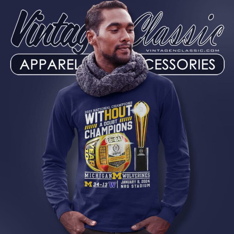 Michigan Wolverines 2024 National Champions Without A Doubt Champions Ring Long Sleeve Tee Michigan Wolverines 2024 National Champions Without A Doubt Champions Ring Long Sleeve Tee