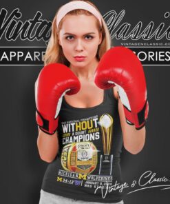 Michigan Wolverines 2024 National Champions Without A Doubt Champions Ring Tank Top Racerback