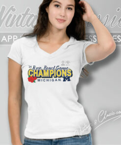 Michigan Wolverines 2024 Rose Bowl V Neck TShirt