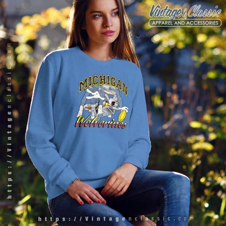 Michigan Wolverines Bugs Bunny Sweatshirt Michigan Wolverines Bugs Bunny Sweatshirt