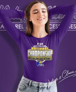Michigan Wolverines Cfp 2024 National Championship Long Sleeve Tee