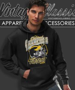 Michigan Wolverines Champion College Football Playoff 2023 National Helmet Hoodie