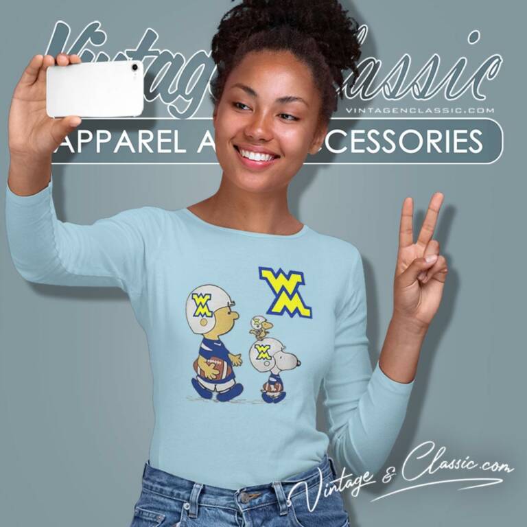 Michigan Wolverines Charlie Brown Snoopy And Woodstock Long Sleeve Tee Michigan Wolverines Charlie Brown Snoopy And Woodstock Long Sleeve Tee