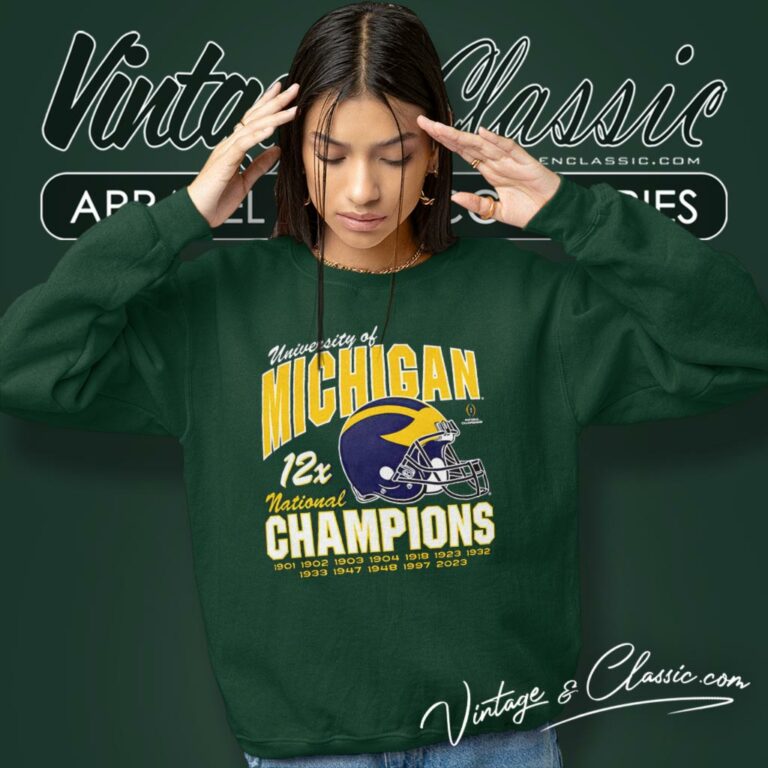 Michigan Wolverines College Football Playoff 2023 National Champions Sweatshirt Michigan Wolverines College Football Playoff 2023 National Champions Sweatshirt