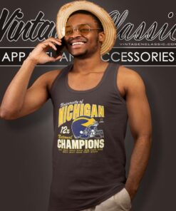 Michigan Wolverines College Football Playoff 2023 National Champions Tank Top Racerback