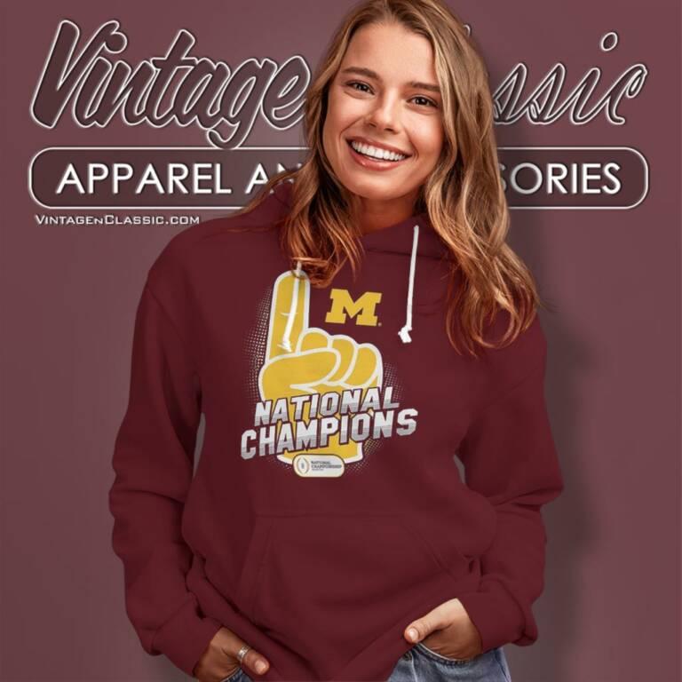 Michigan Wolverines College Football Playoff 2023 National One Champions Hoodie Michigan Wolverines College Football Playoff 2023 National One Champions Hoodie