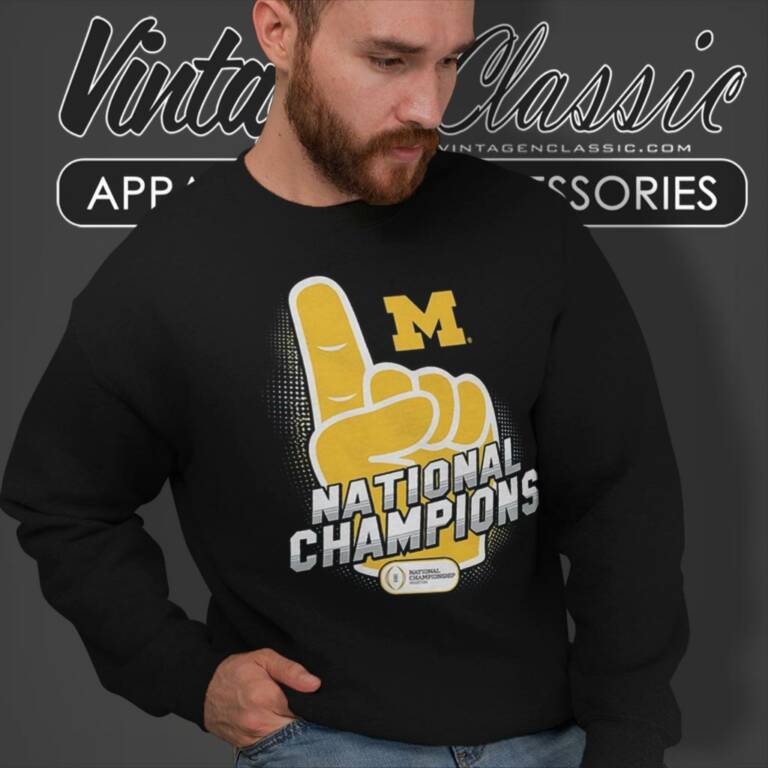 Michigan Wolverines College Football Playoff 2023 National One Champions Sweatshirt Michigan Wolverines College Football Playoff 2023 National One Champions Sweatshirt