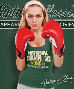 Michigan Wolverines College Football Playoff National Champions 2023 Tank Top Racerback