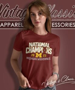 Michigan Wolverines College Football Playoff National Champions 2023 Women T Shirt