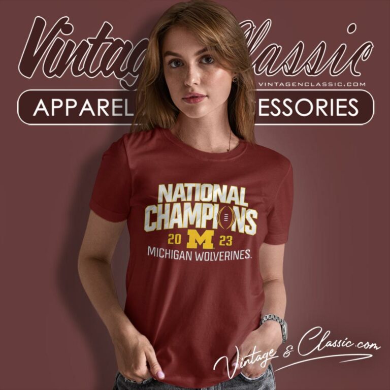Michigan Wolverines College Football Playoff National Champions 2023 Women T Shirt Michigan Wolverines College Football Playoff National Champions 2023 Women T Shirt