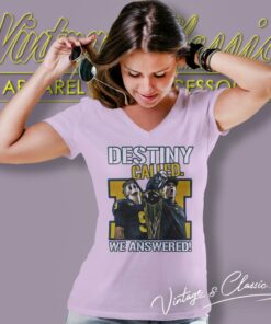 Michigan Wolverines Destiny Called We Answered 2023 National Champions V Neck TShirt