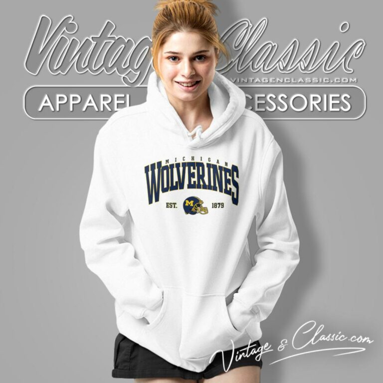 Michigan Wolverines Football Est 1879 Helmet Retro Hoodie Michigan Wolverines Football Est 1879 Helmet Retro Hoodie