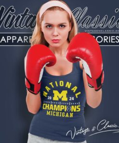 Michigan Wolverines Football National Championships 2024 Tank Top Racerback