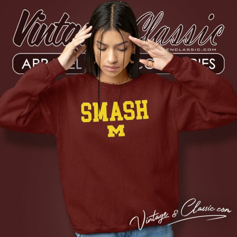Michigan Wolverines Football Smash Sweatshirt Michigan Wolverines Football Smash Sweatshirt