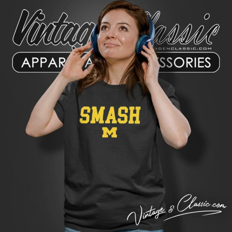 Michigan Wolverines Football Smash Women T Shirt Michigan Wolverines Football Smash Women T Shirt