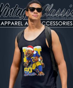 Michigan Wolverines Go Blue Christmas Lights Tank Top Racerback