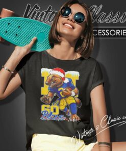 Michigan Wolverines Go Blue Christmas Lights Women TShirt