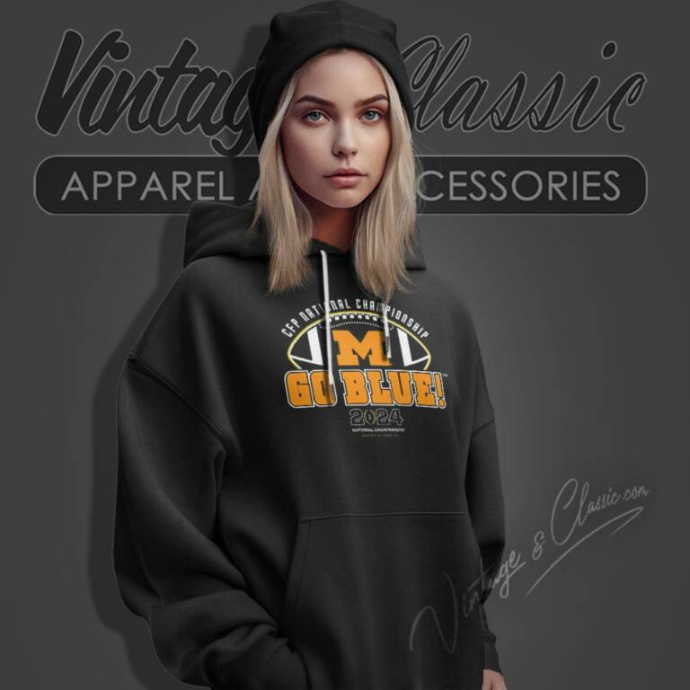 Michigan Wolverines Go Blue College Football Playoff 2024 National Championship Hoodie Michigan Wolverines Go Blue College Football Playoff 2024 National Championship Hoodie