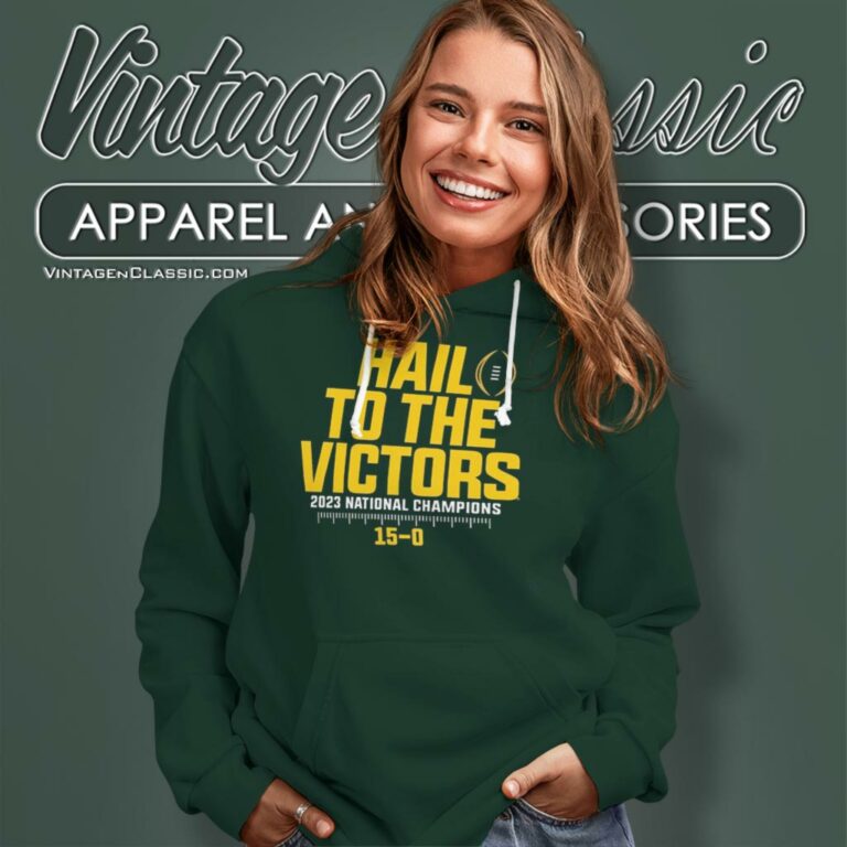 Michigan Wolverines Hail To The Victors 2023 National Champions Undefeated 15 0 Hoodie Michigan Wolverines Hail To The Victors 2023 National Champions Undefeated 15 0 Hoodie