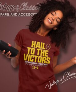 Michigan Wolverines Hail To The Victors 2023 National Champions Undefeated 15 0 Women T Shirt