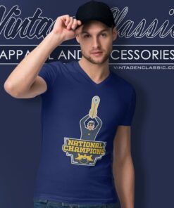 Michigan Wolverines Harbaugh National Champions Shirt 5 Michigan Wolverines Harbaugh National Champions V Neck TShirt