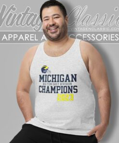 Michigan Wolverines Helmet Big Ten East Champions 2023 Tank Top Racerback