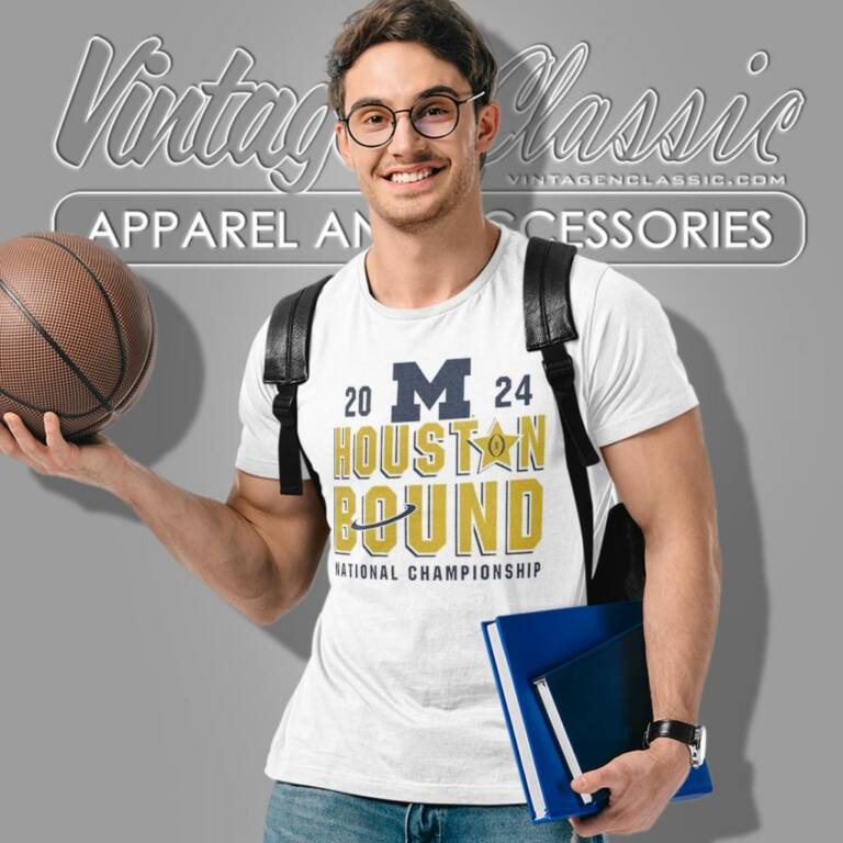 Michigan Wolverines Houston Bound Cfp 2024 National Championship T Shirt Michigan Wolverines Houston Bound Cfp 2024 National Championship T Shirt