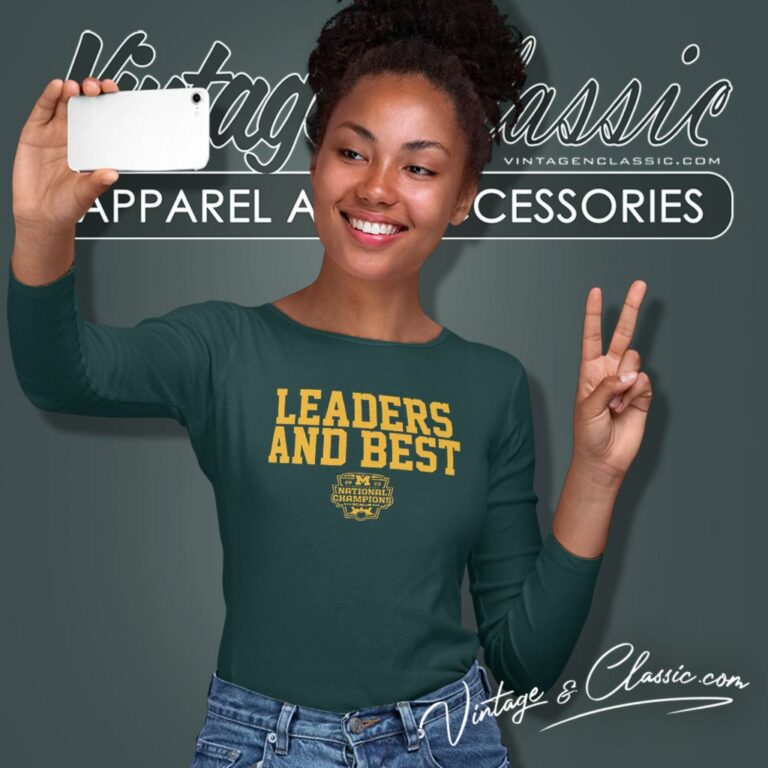 Michigan Wolverines Leaders And Best National Champions 2023 Long Sleeve Tee Michigan Wolverines Leaders And Best National Champions 2023 Long Sleeve Tee