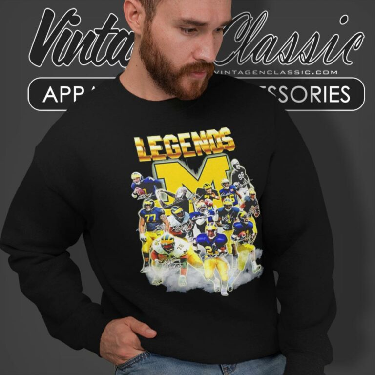 Michigan Wolverines Legends Player Signatures 2024 Sweatshirt Michigan Wolverines Legends Player Signatures 2024 Sweatshirt