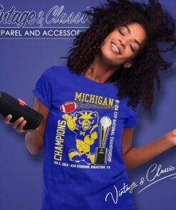 Michigan Wolverines Mascot 2024 Cfp National Championship Women T Shirt