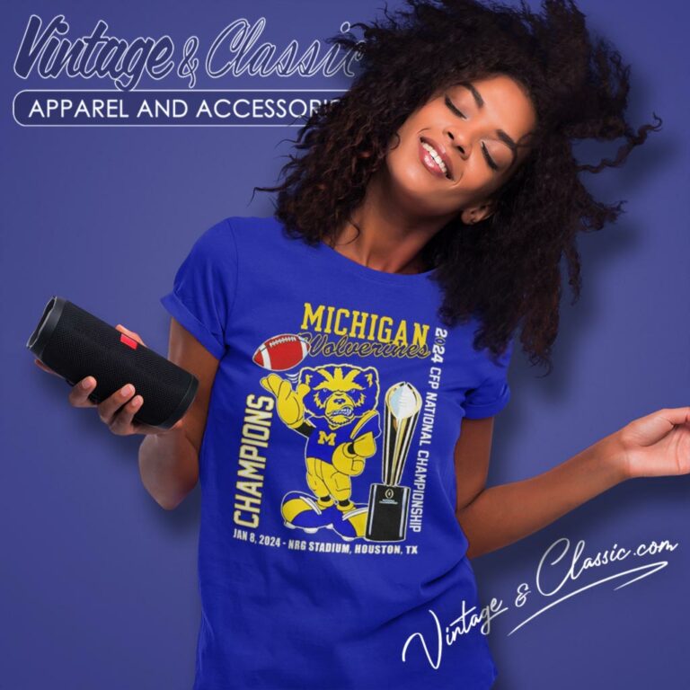 Michigan Wolverines Mascot 2024 Cfp National Championship Women T Shirt Michigan Wolverines Mascot 2024 Cfp National Championship Women T Shirt