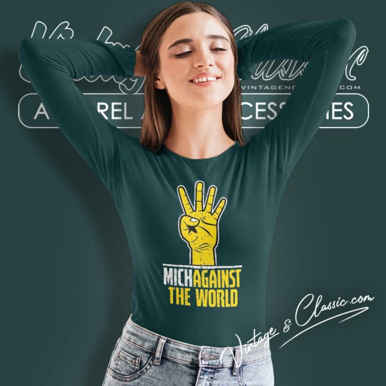 Michigan Wolverines Michagainst The World Long Sleeve Tee Michigan Wolverines Michagainst The World Long Sleeve Tee