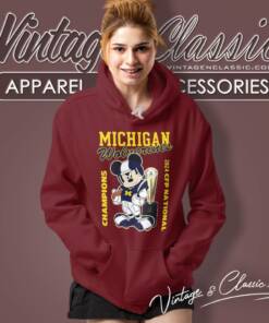 Michigan Wolverines Mickey Mouse 2024 Cfp National Champions Hoodie