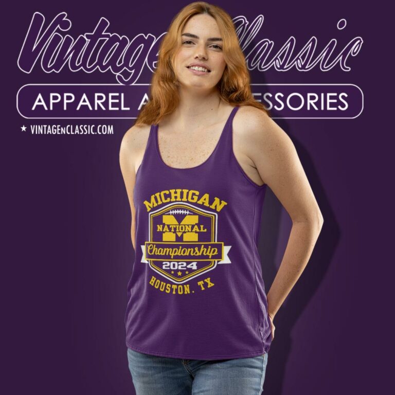 Michigan Wolverines National Championship 2024 Houston Tx Tank Top Racerback Michigan Wolverines National Championship 2024 Houston Tx Tank Top Racerback