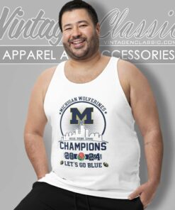 Michigan Wolverines Rose Bowl Game 2024 Lets Go Blue Tank Top Racerback 1