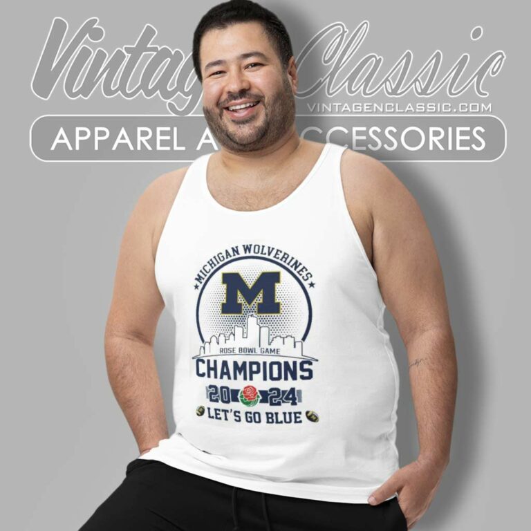 Michigan Wolverines Rose Bowl Game 2024 Lets Go Blue Tank Top Racerback 1 Michigan Wolverines Rose Bowl Game 2024 Lets Go Blue Tank Top Racerback 1