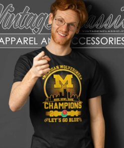 Michigan Wolverines Rose Bowl Game Champions 2024 Lets Go Blue T Shirt 1