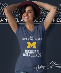 Michigan Wolverines Shirt Rose Bowl Champions V Neck TShirt