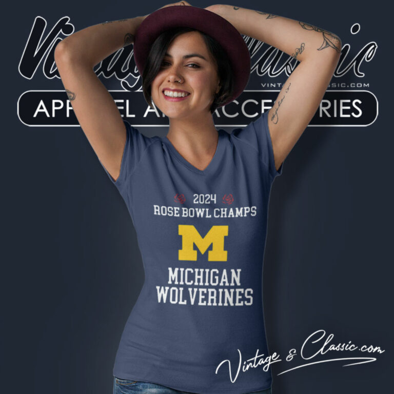 Michigan Wolverines Shirt Rose Bowl Champions V Neck TShirt Michigan Wolverines Shirt Rose Bowl Champions V Neck TShirt