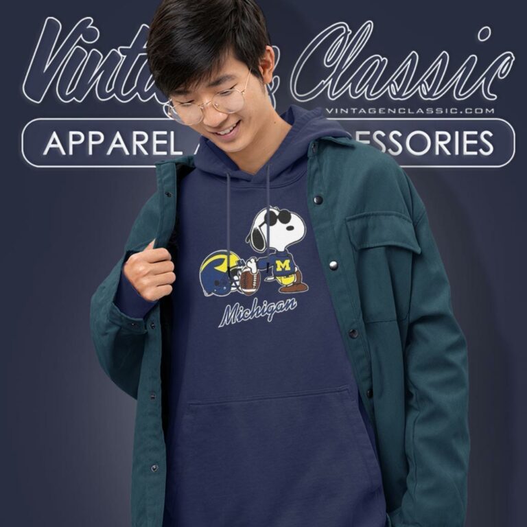 Michigan Wolverines Snoopy Joe Cool Hoodie Michigan Wolverines Snoopy Joe Cool Hoodie