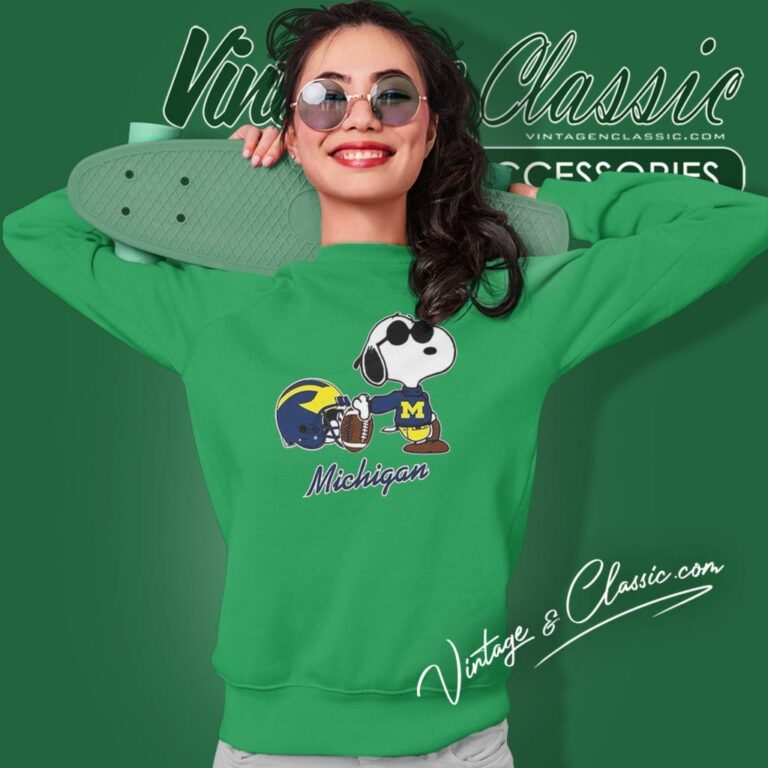 Michigan Wolverines Snoopy Joe Cool Sweatshirt Michigan Wolverines Snoopy Joe Cool Sweatshirt
