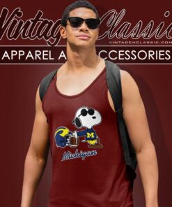 Michigan Wolverines Snoopy Joe Cool Tank Top Racerback